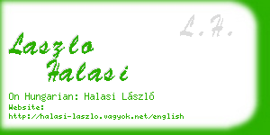 laszlo halasi business card