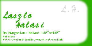 laszlo halasi business card